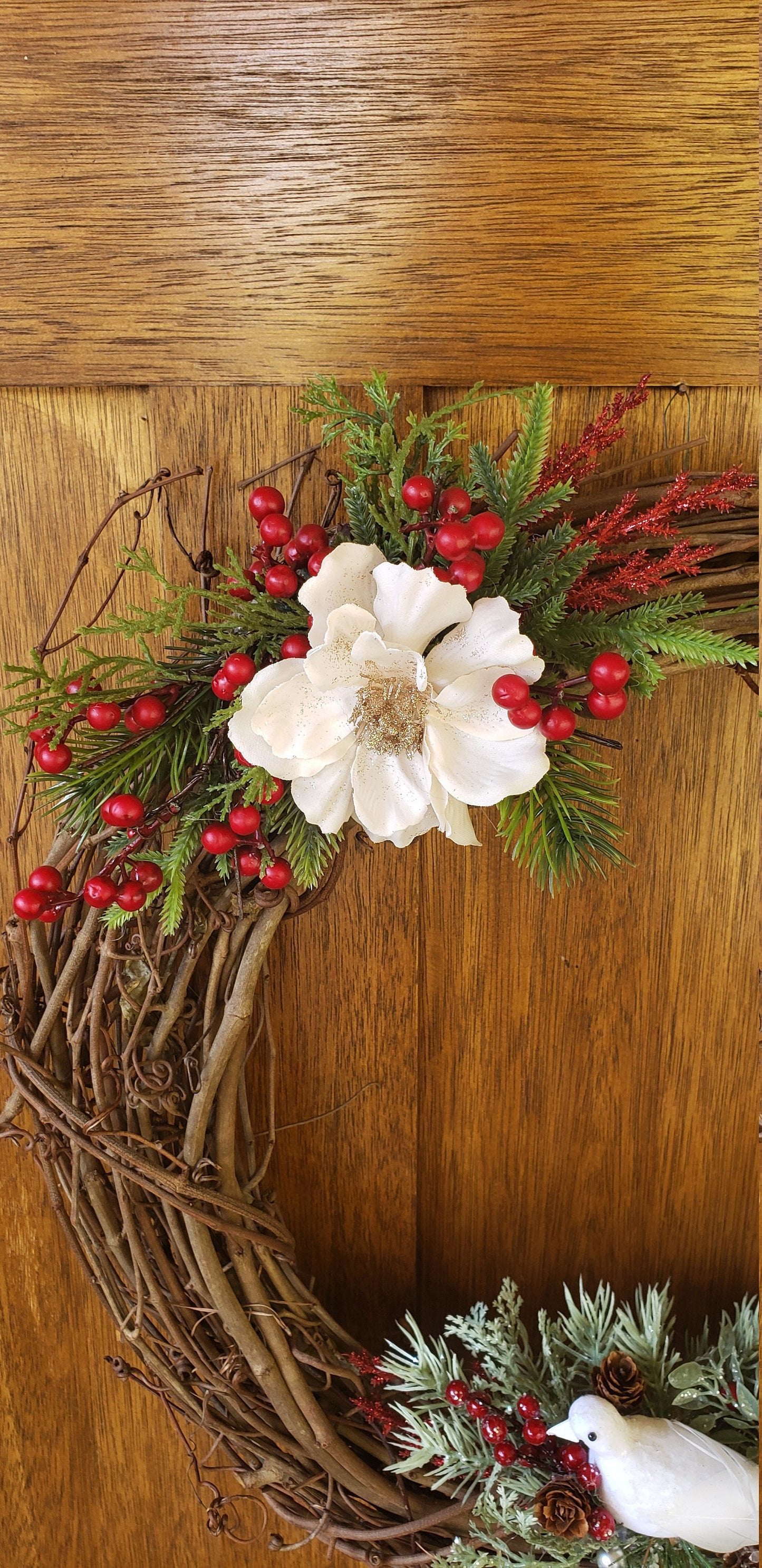 Christmas Dove Grapevine Wreath