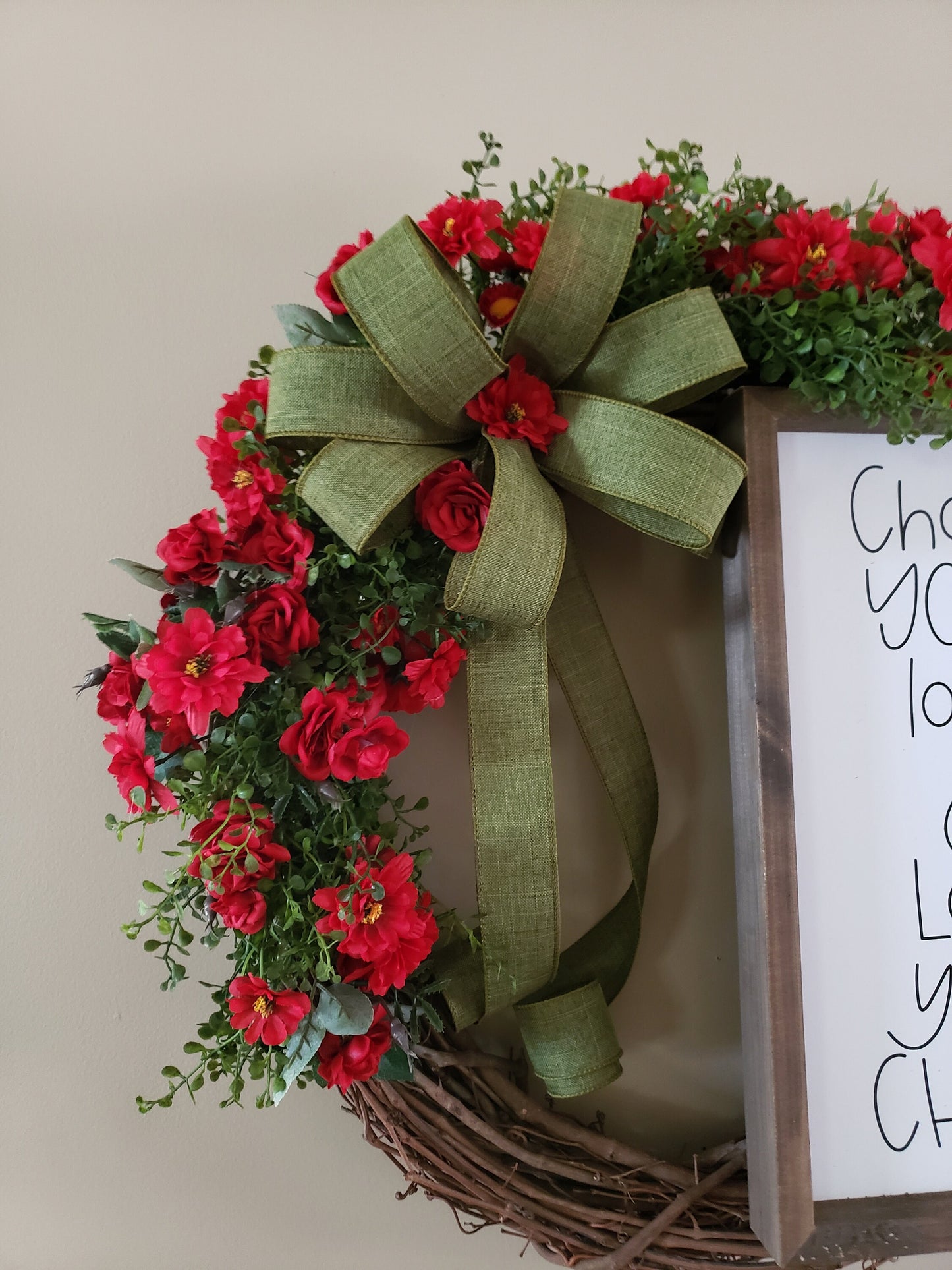 Choose Your Love Grapevine Wreath