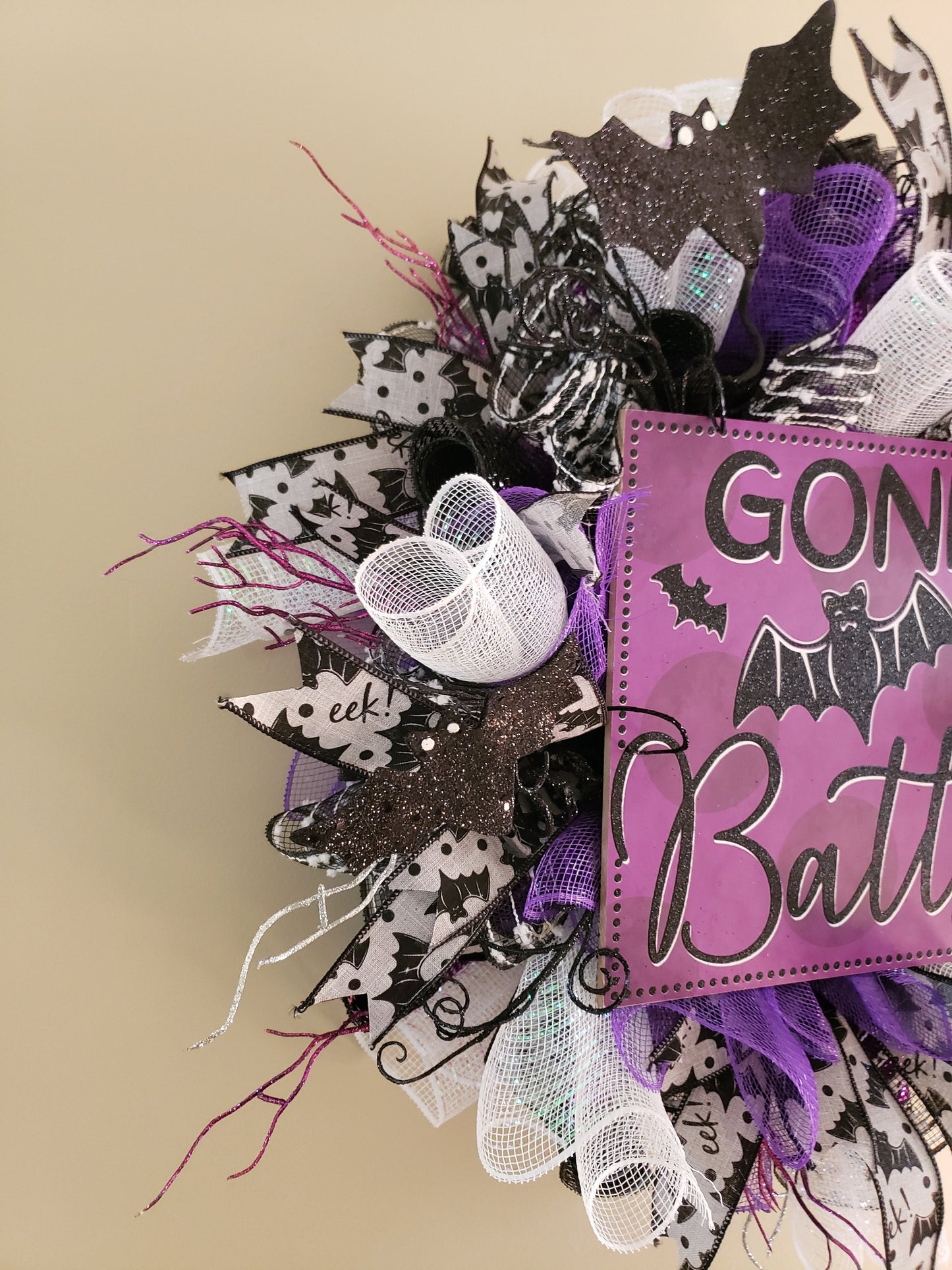 Gone Batty Halloween Deco Mesh Wreath