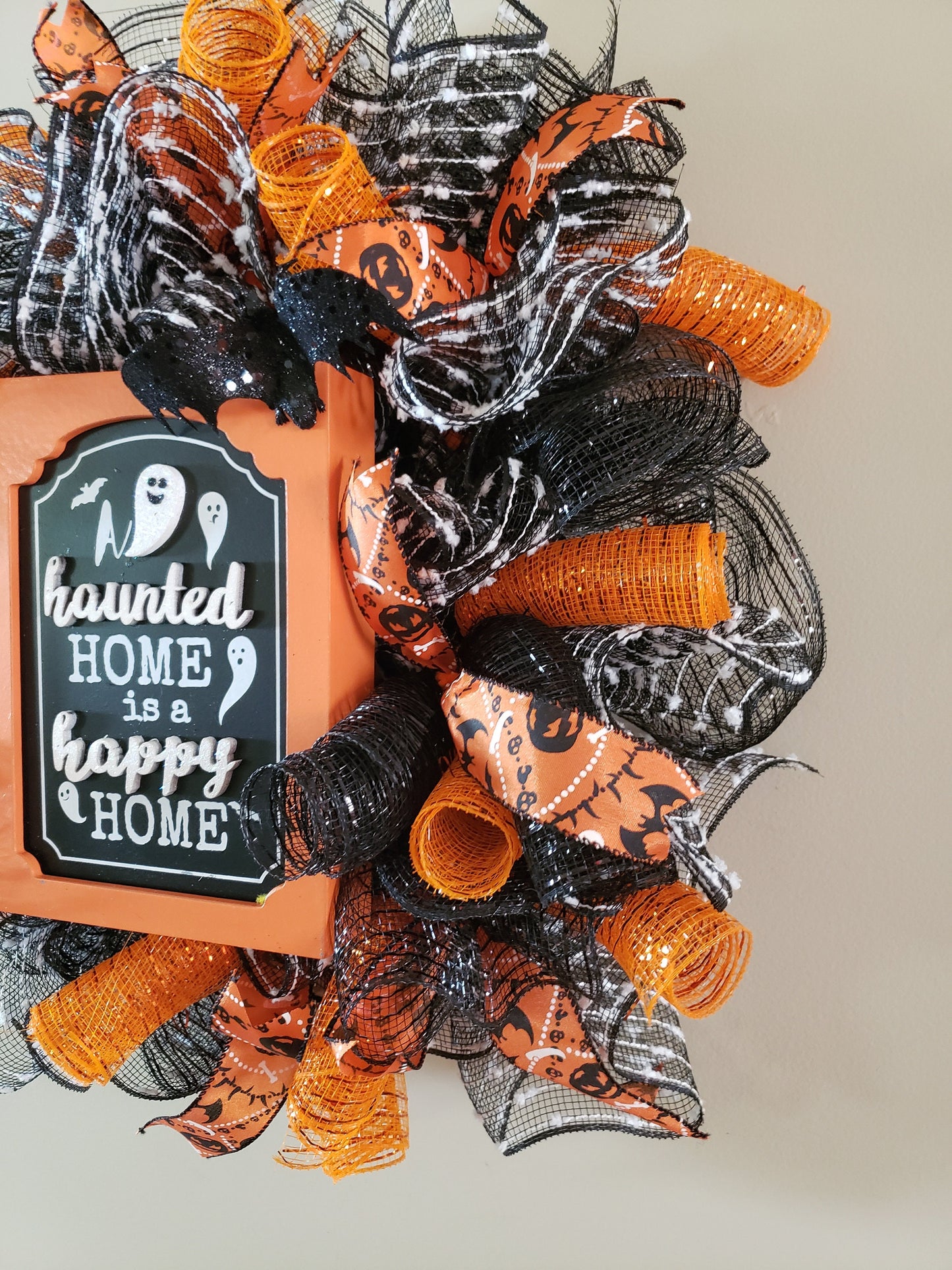 Haunted Home Deco Mesh Wreath
