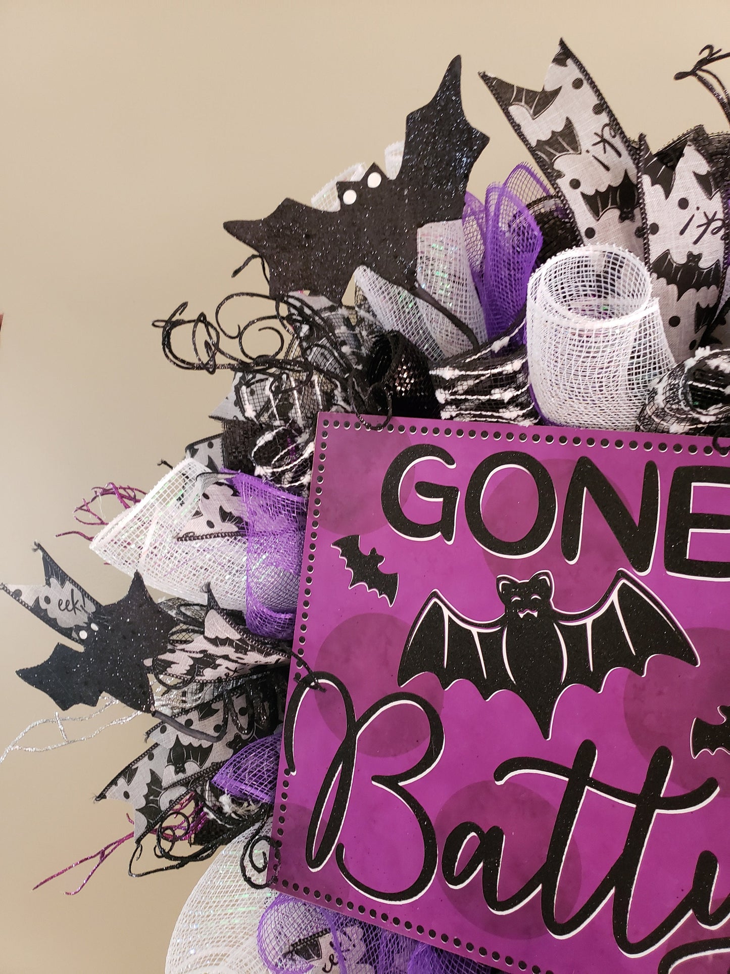 Gone Batty Halloween Deco Mesh Wreath
