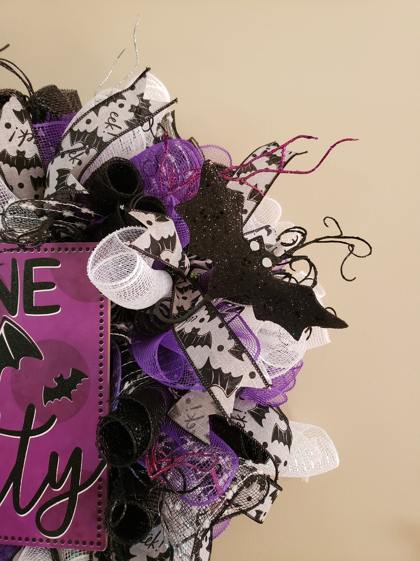 Gone Batty Halloween Deco Mesh Wreath