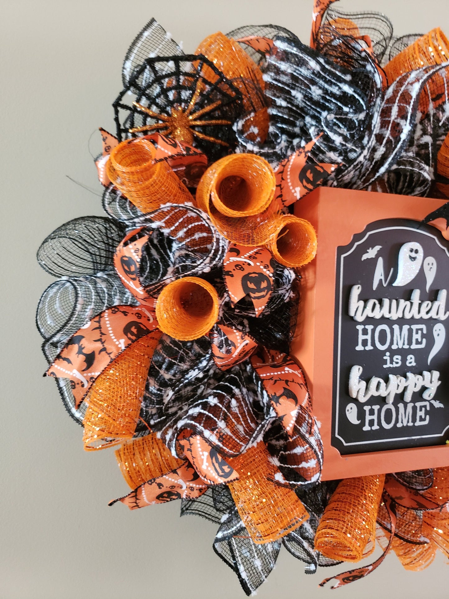 Haunted Home Deco Mesh Wreath