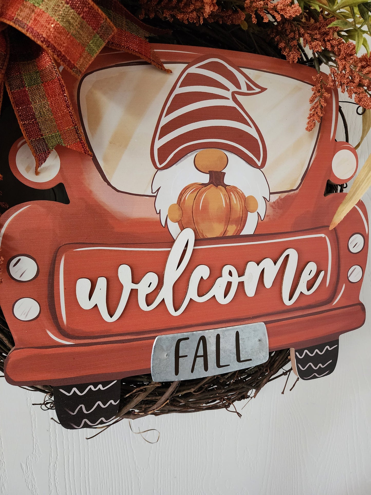Welcome Fall Gnome Wreath