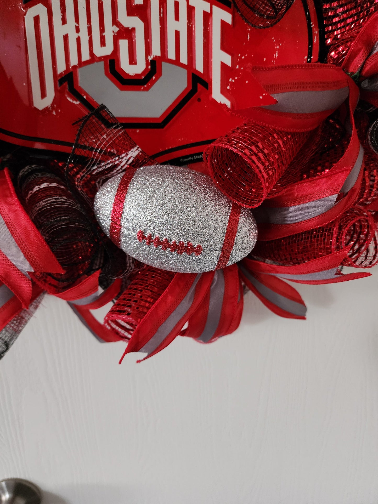 Ohio State Deco Mesh Wreath