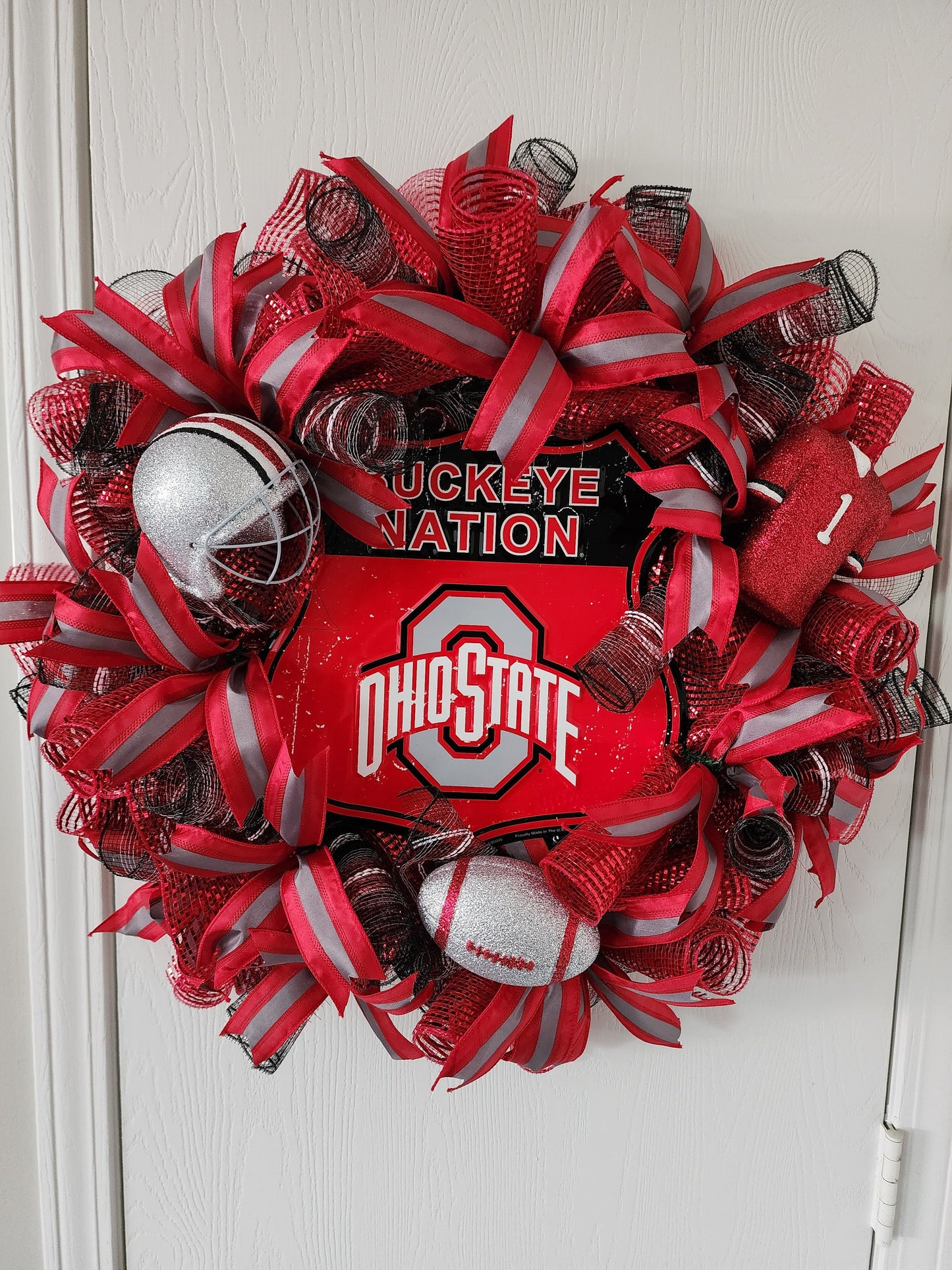 Ohio State Deco Mesh Wreath