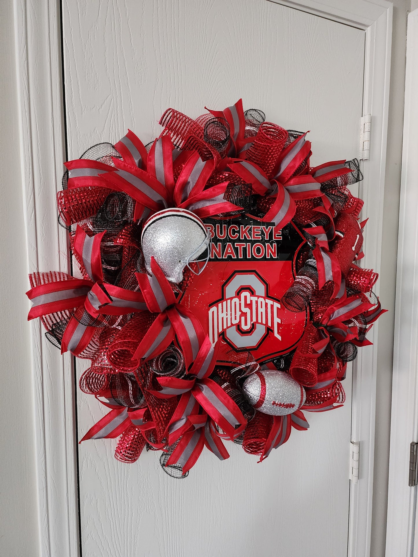Ohio State Deco Mesh Wreath