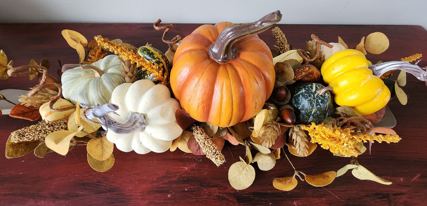 Pumpkin and Gourd Fall Centerpiece
