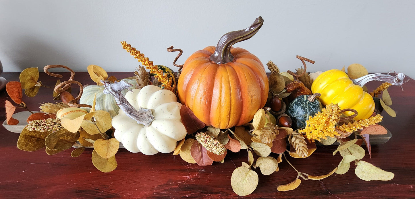 Pumpkin and Gourd Fall Centerpiece