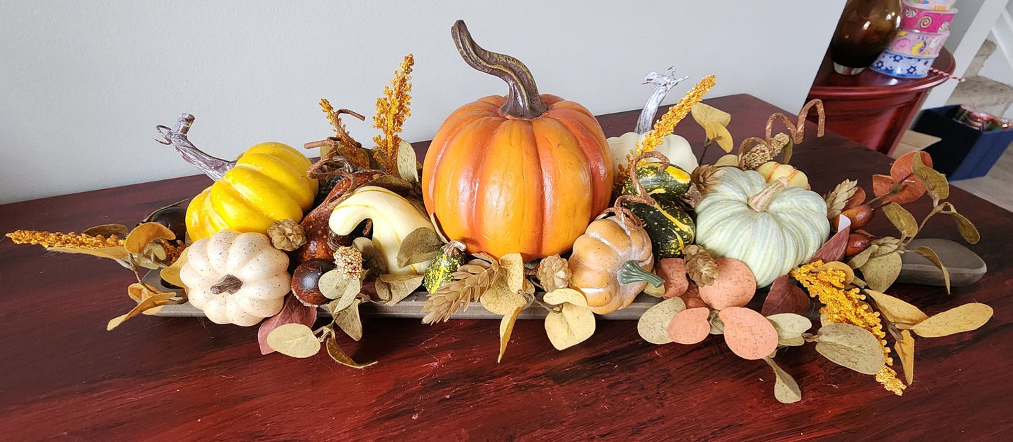 Pumpkin and Gourd Fall Centerpiece