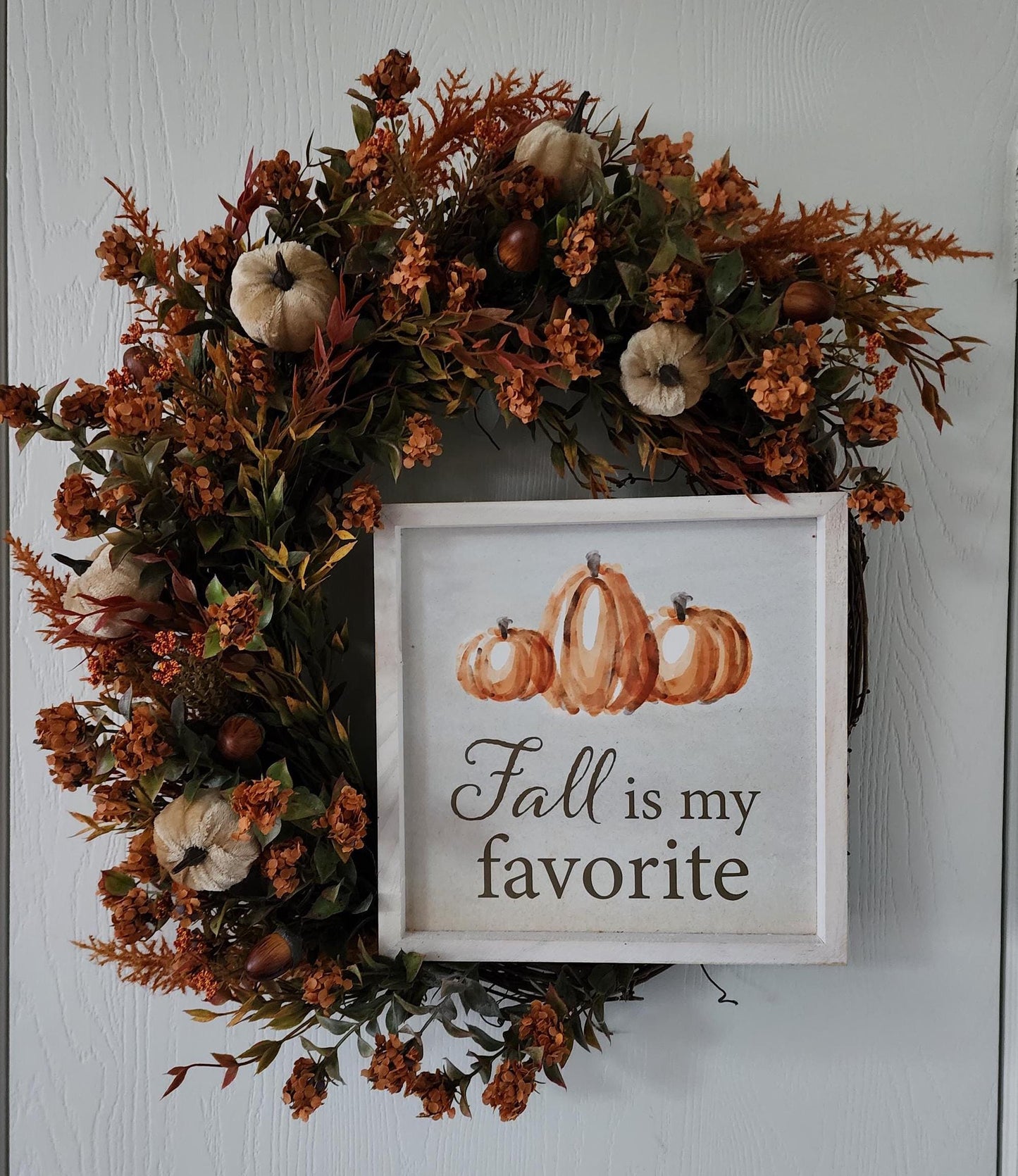 Fall is My Favorite Grapevine Wreath