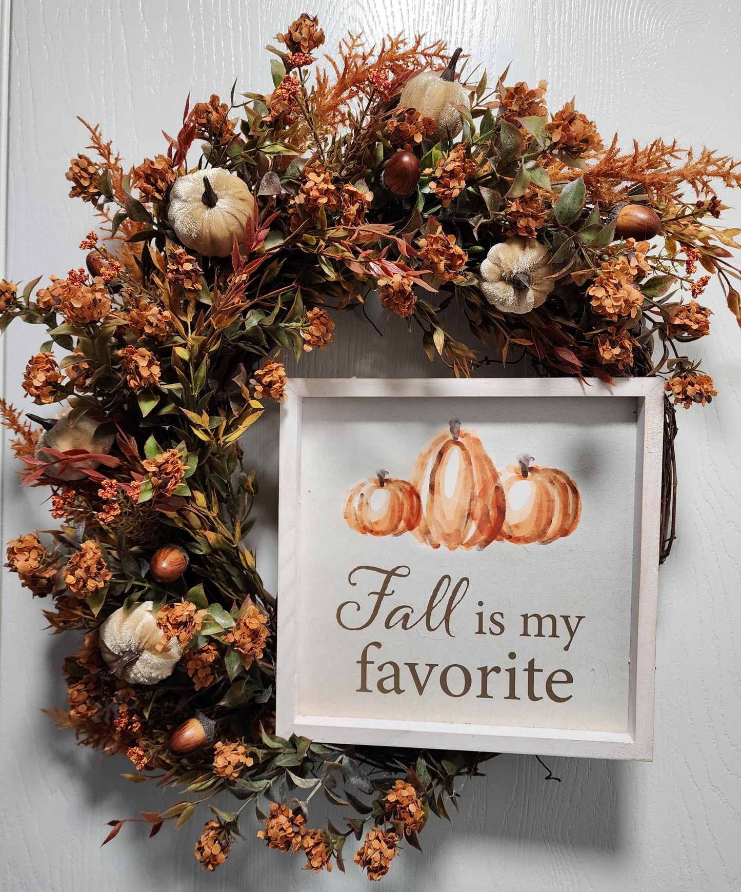 Fall is My Favorite Grapevine Wreath