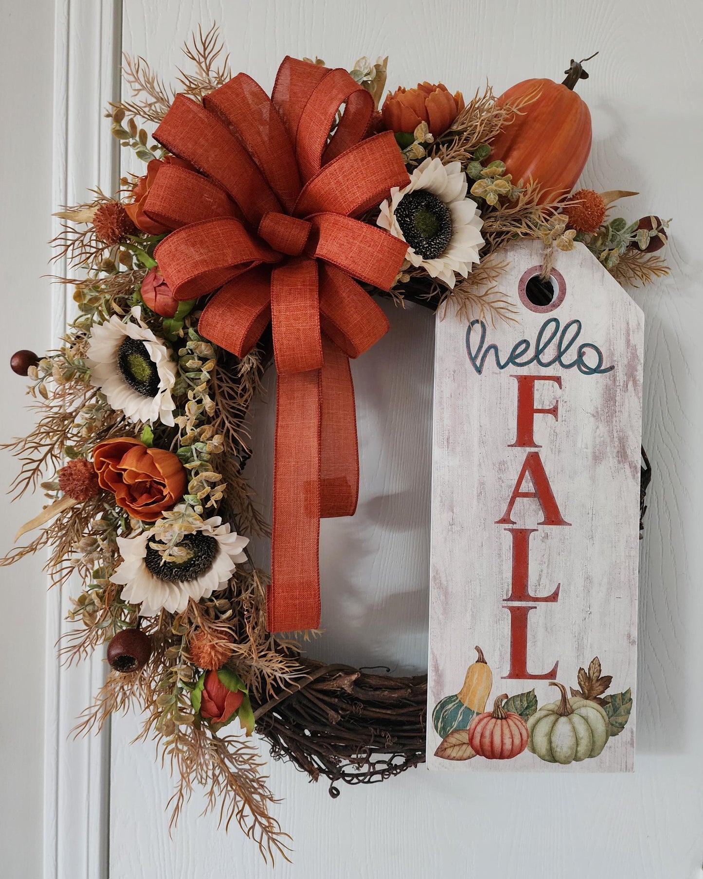 Hello Fall Grapevine Wreath