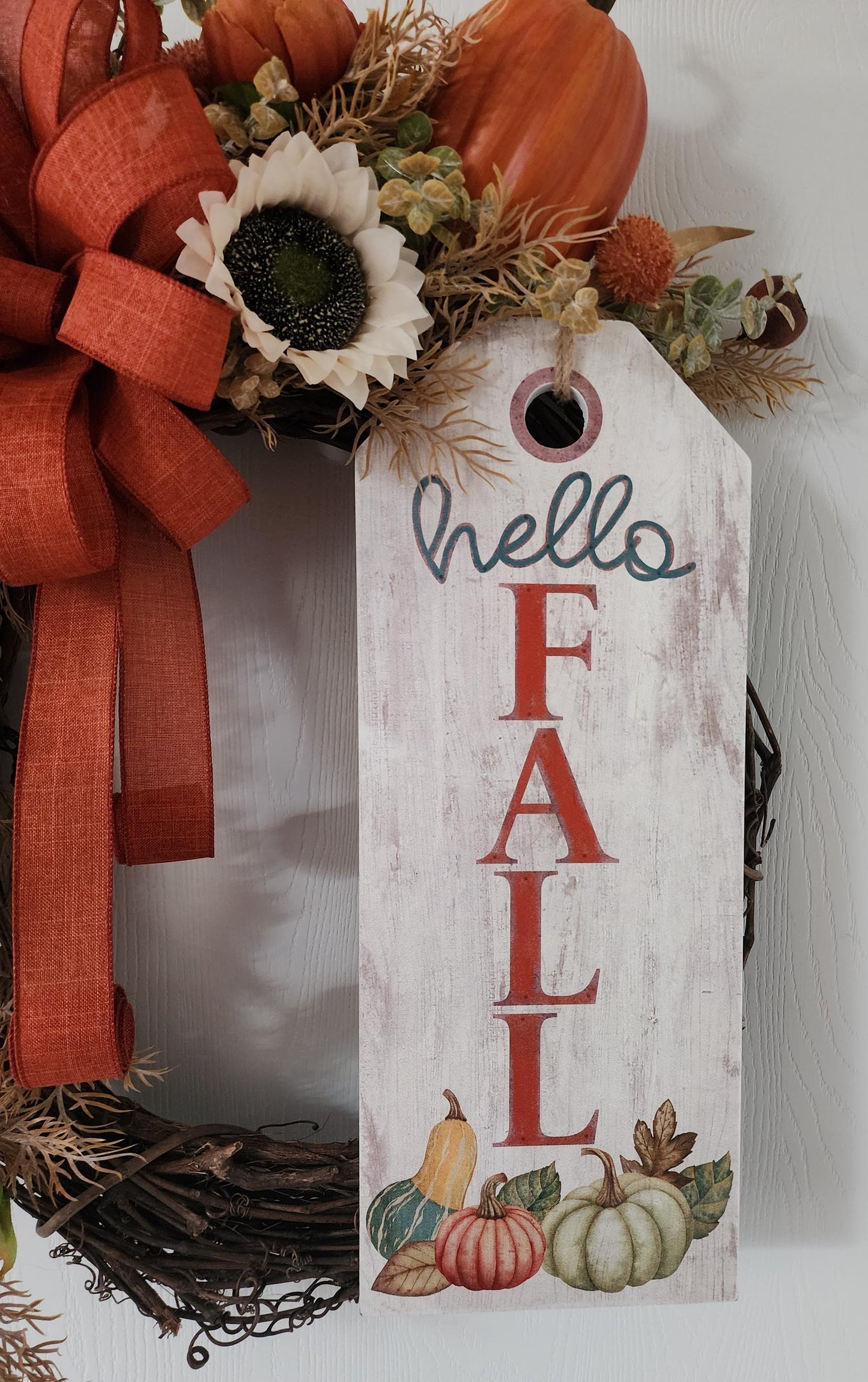 Hello Fall Grapevine Wreath
