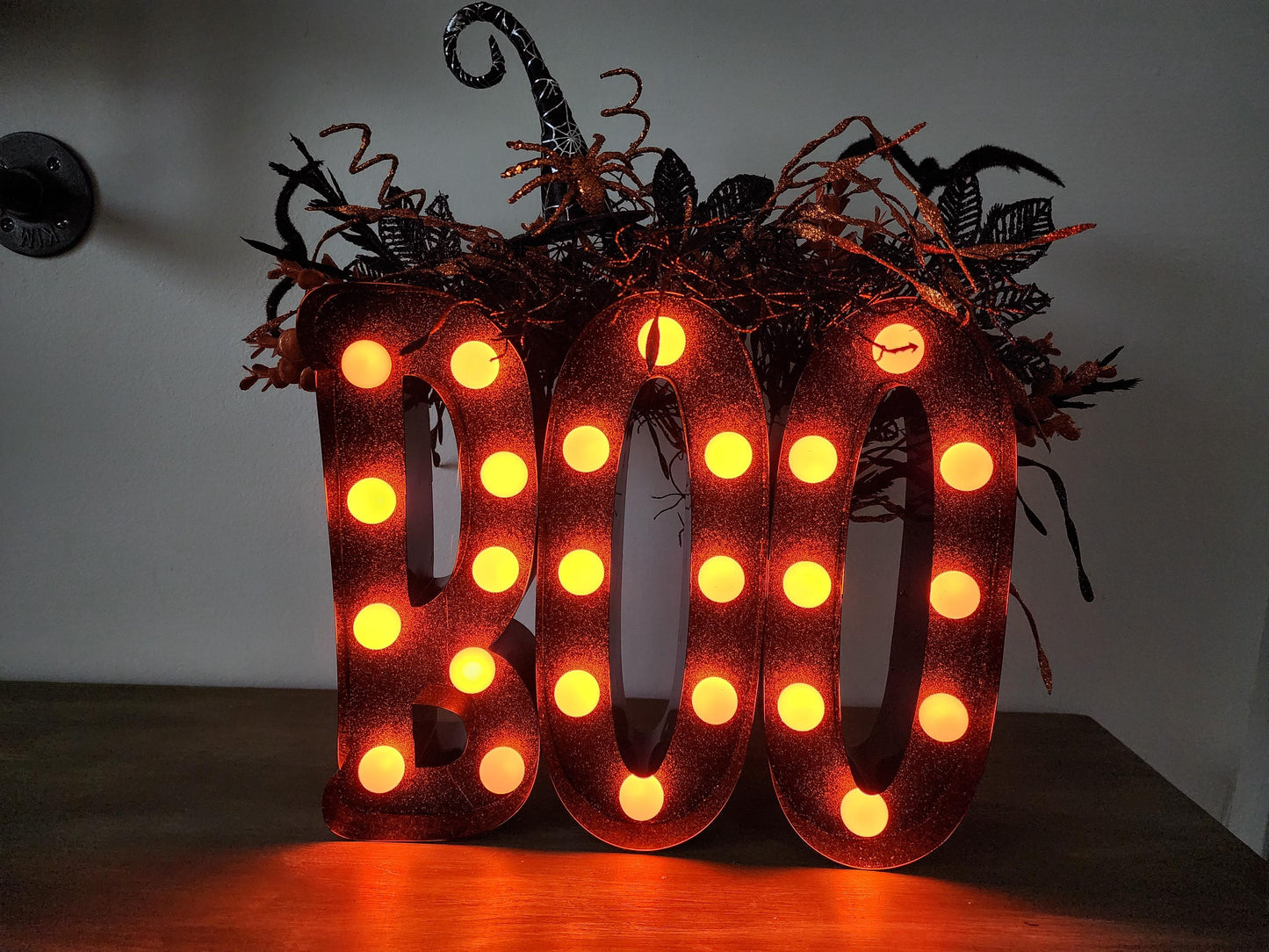 Lighted BOO Halloween Arrangement