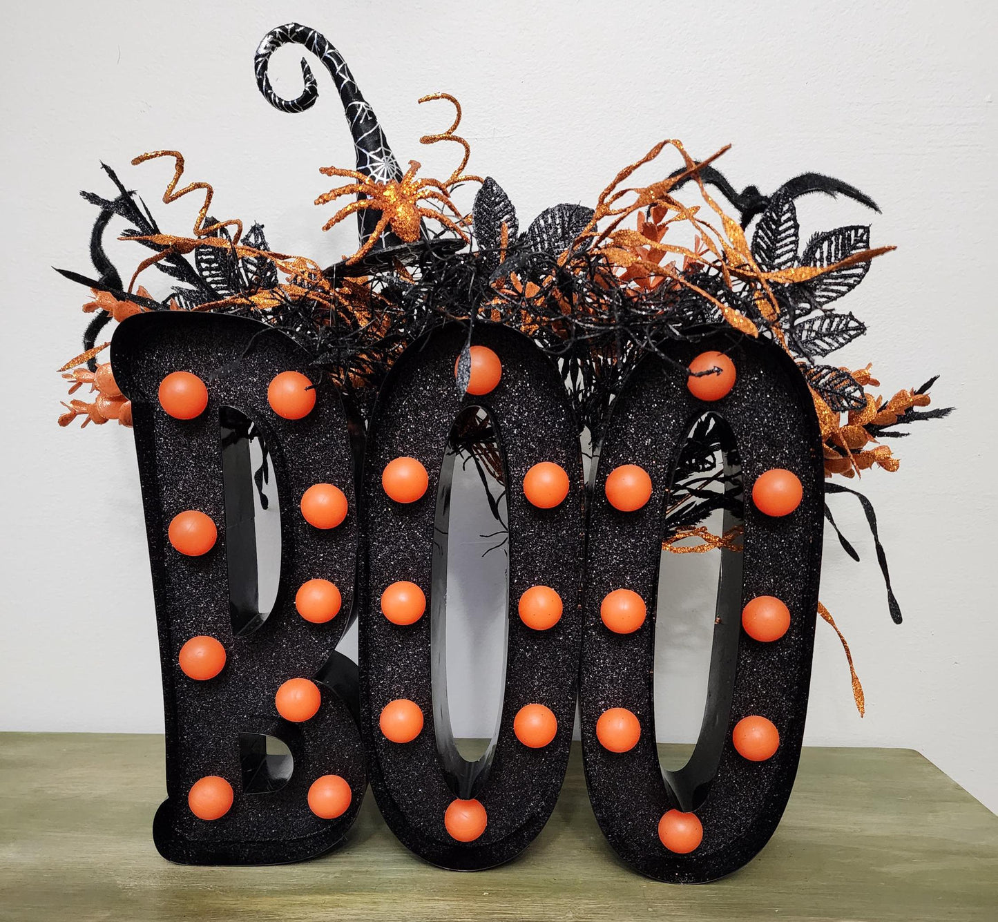 Lighted BOO Halloween Arrangement