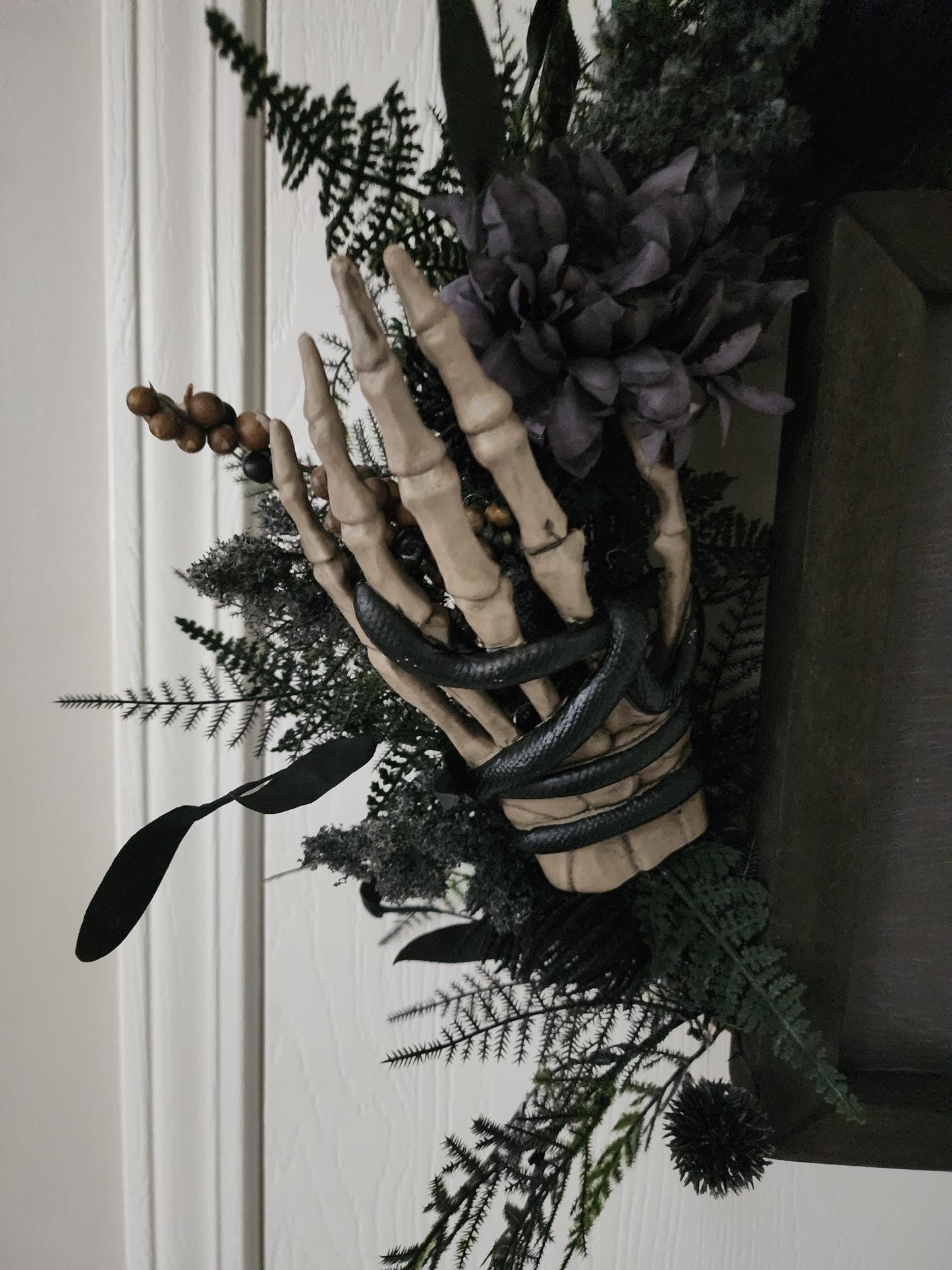 Fun Zombie Warning Wreath