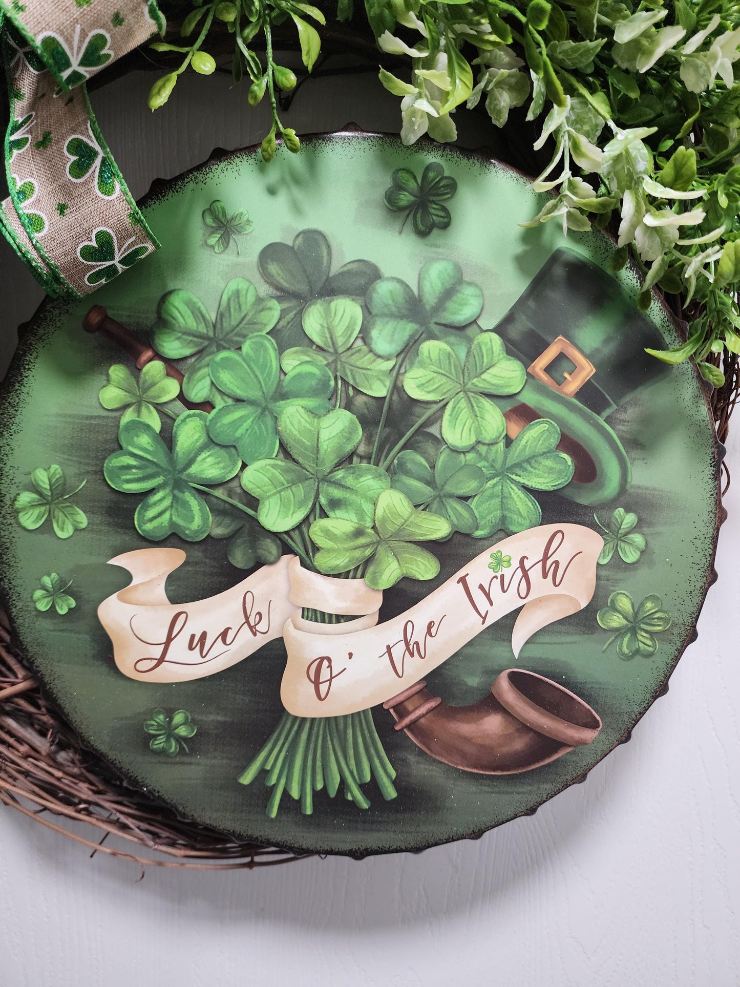 Luck of the Irish Grapevine Wreath
