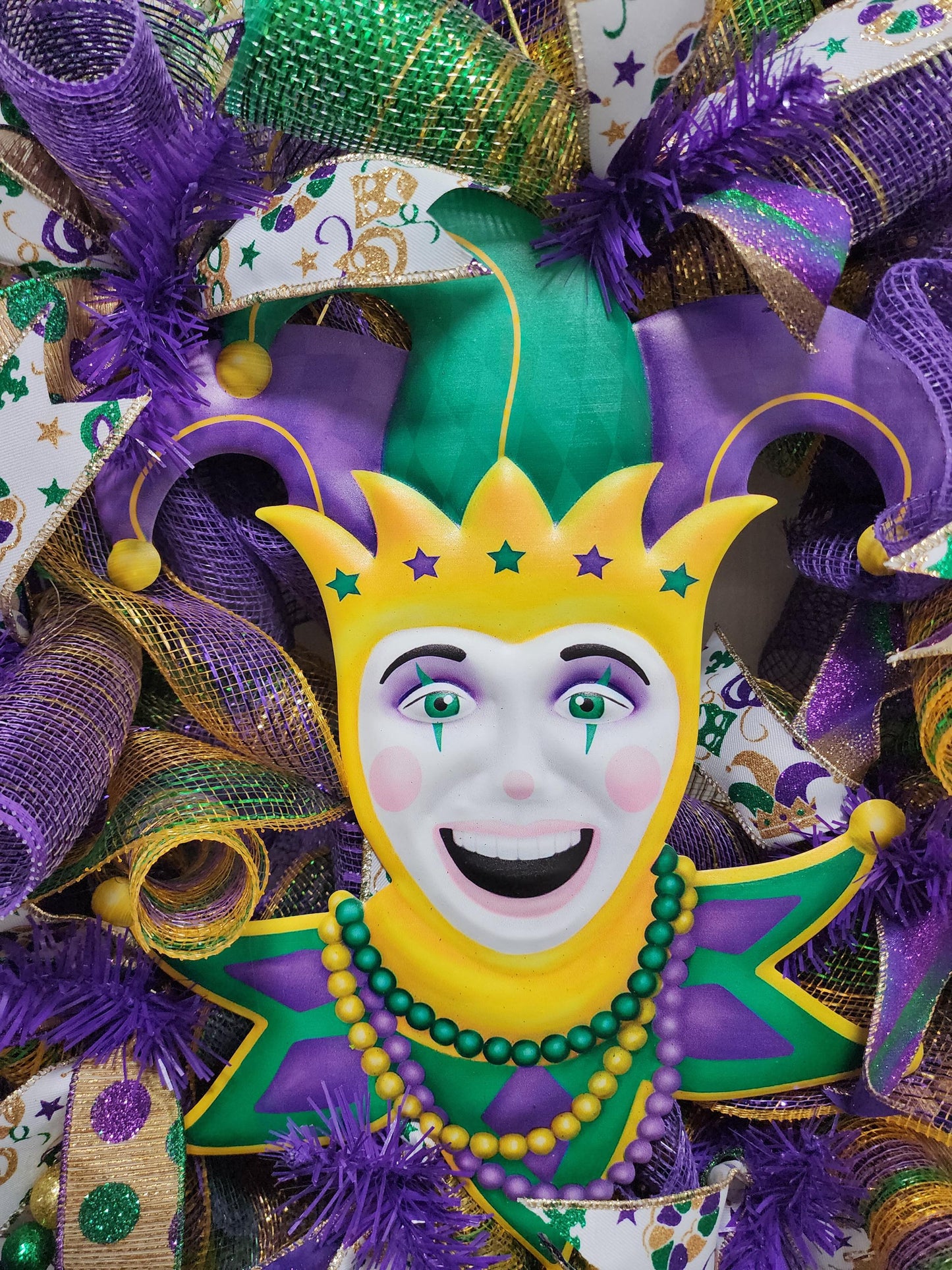 Mardi Gras Jester Wreath