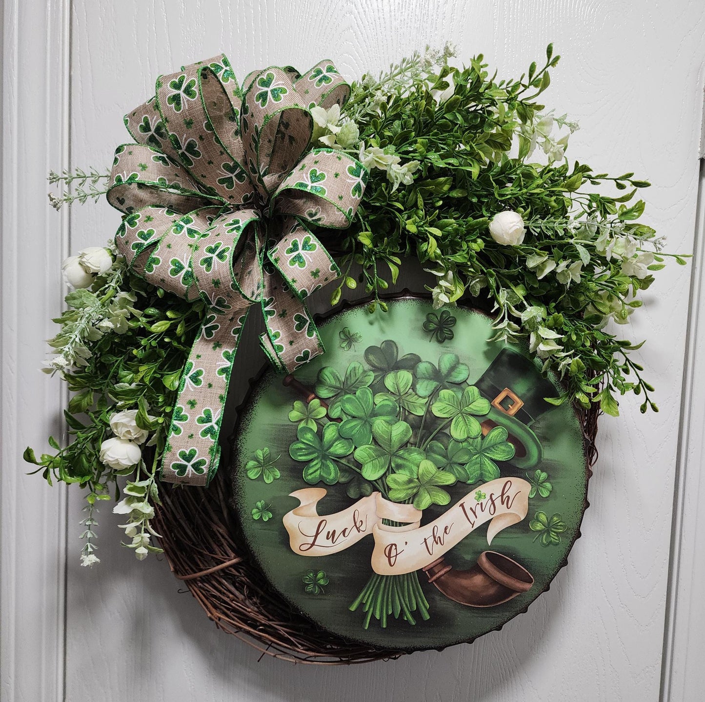 Luck of the Irish Grapevine Wreath