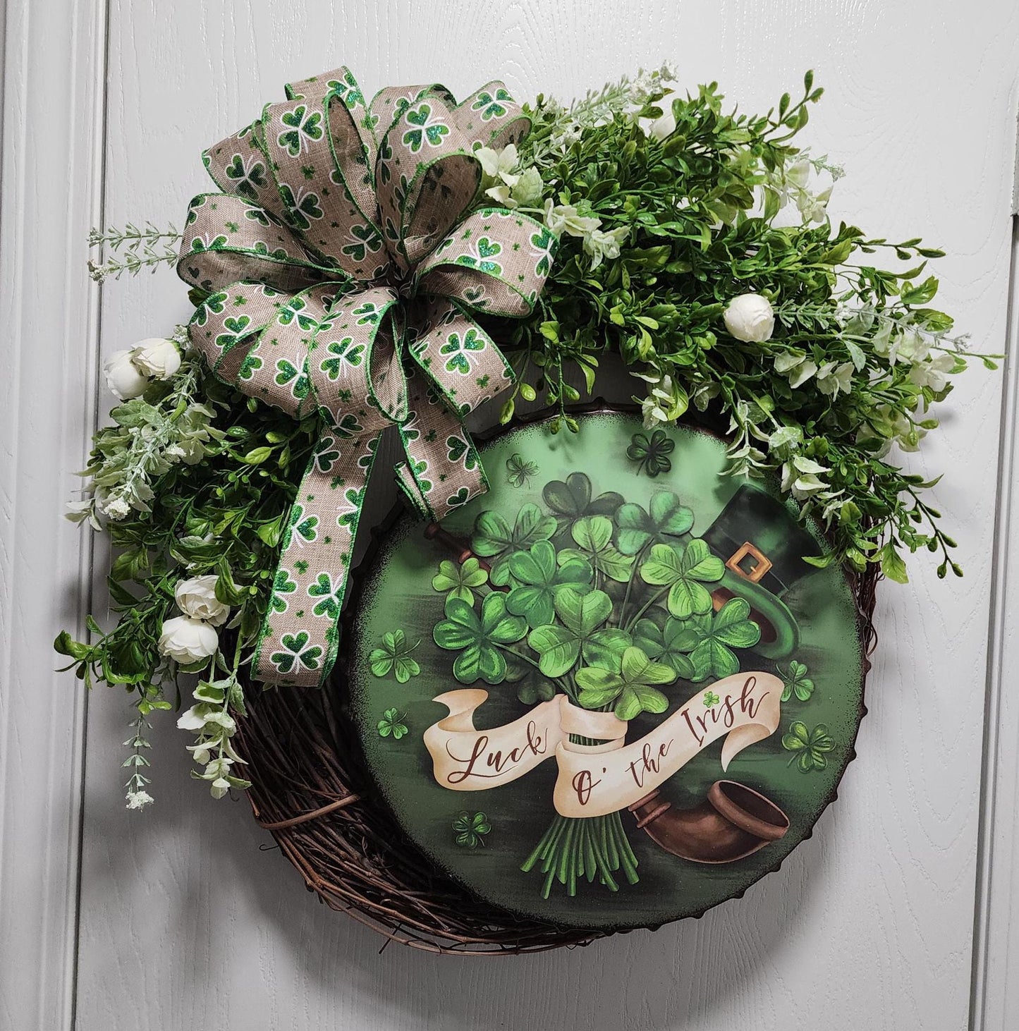 Luck of the Irish Grapevine Wreath