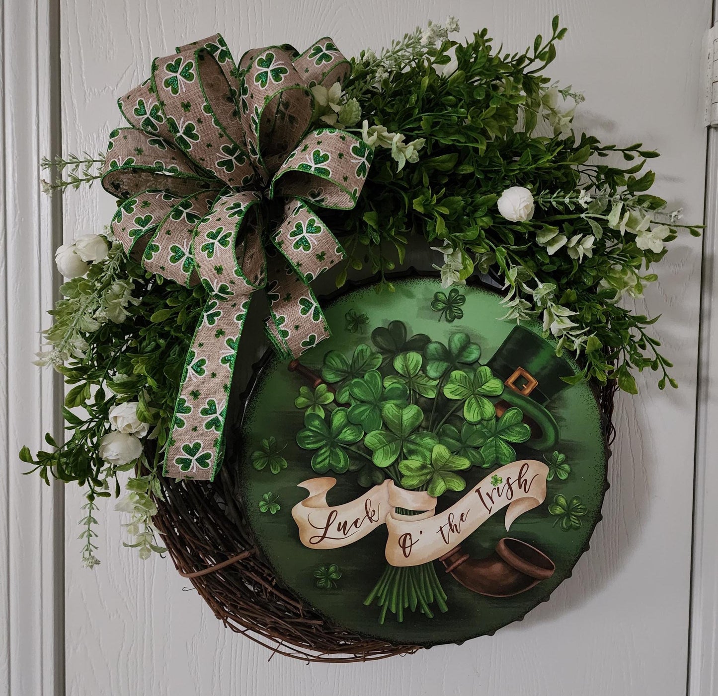 Luck of the Irish Grapevine Wreath