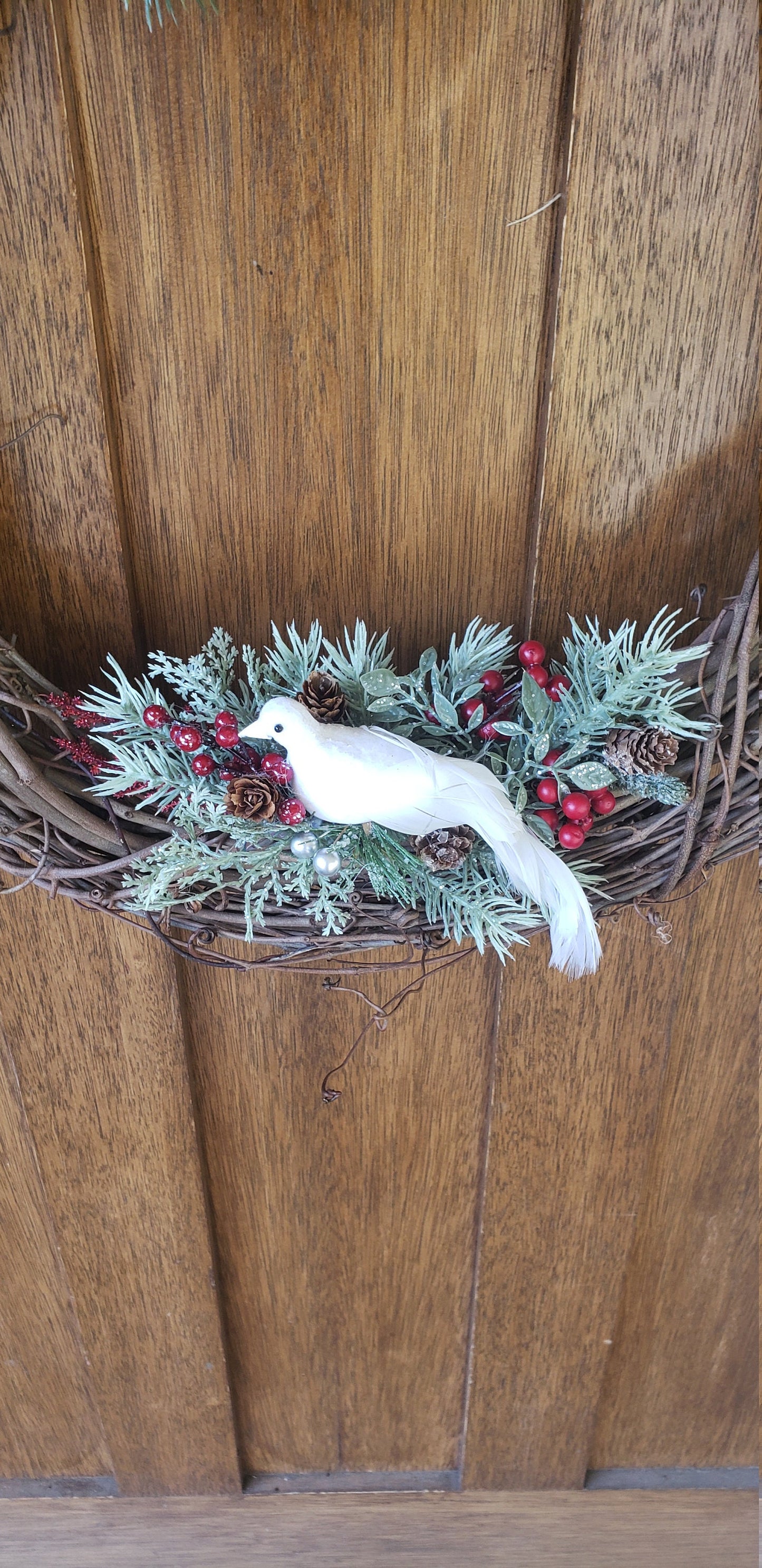 Christmas Dove Grapevine Wreath