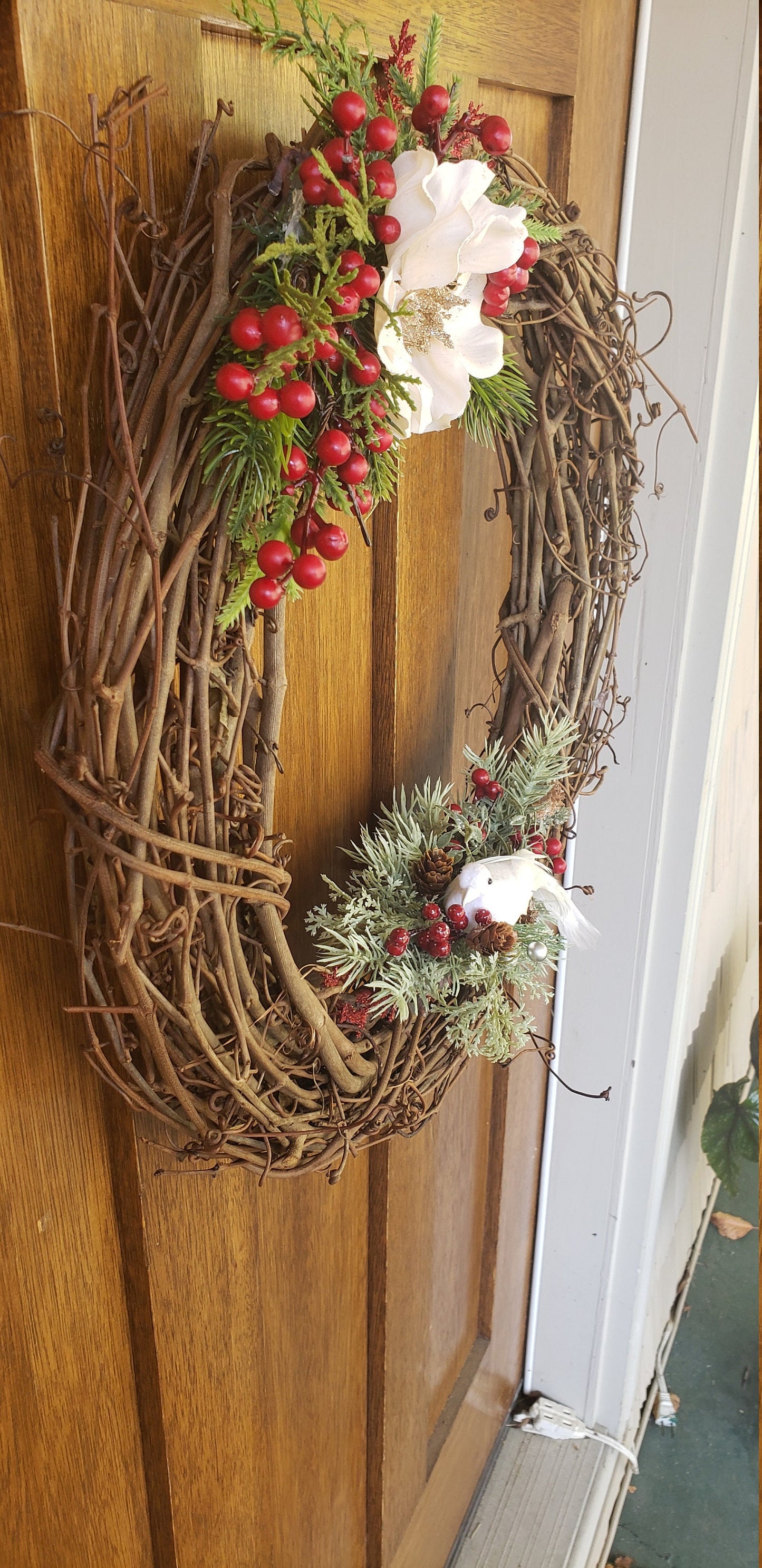 Christmas Dove Grapevine Wreath