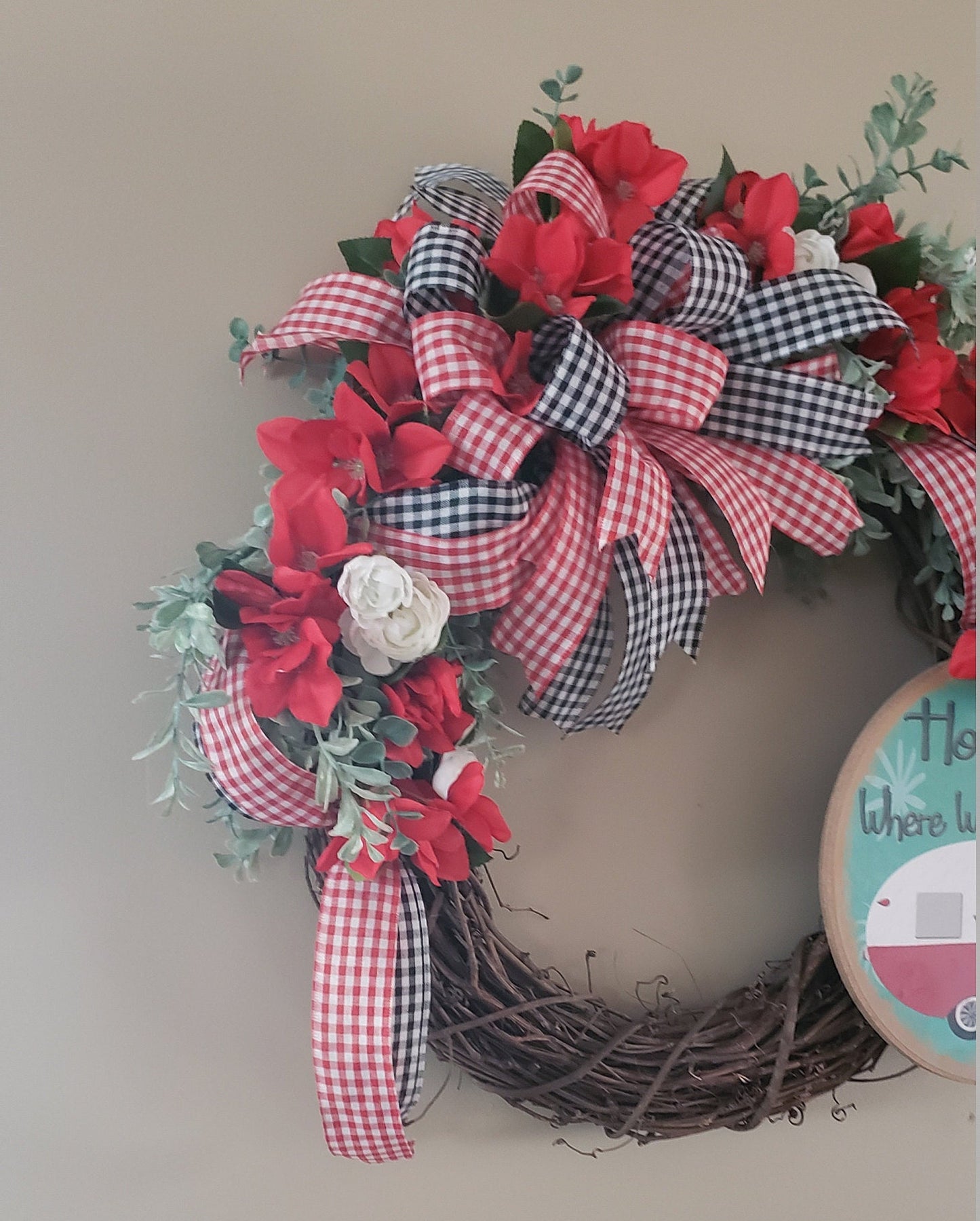 Home is Where we Park It Camper Grapevine Wreath