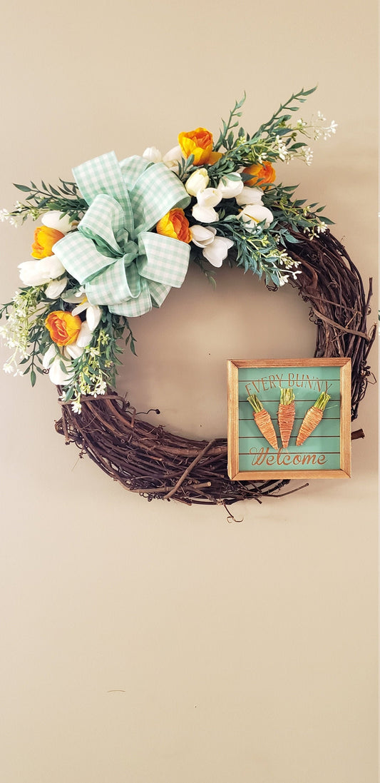 Every Bunny Welcome Easter Wreath