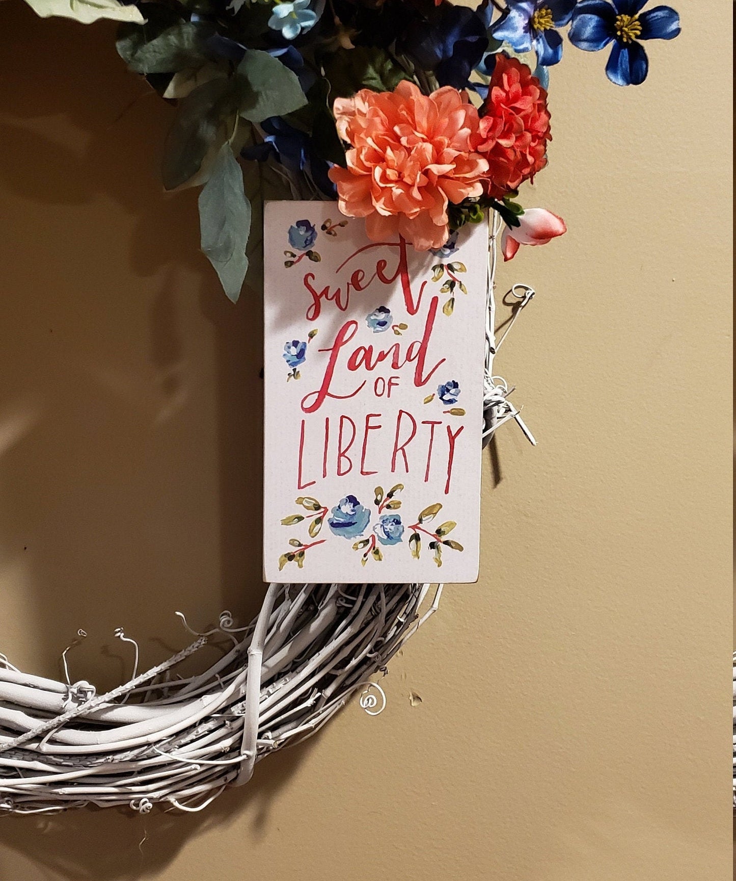 Patriotic Grapevine Wreath | 4th of July | Sweet Land of Liberty