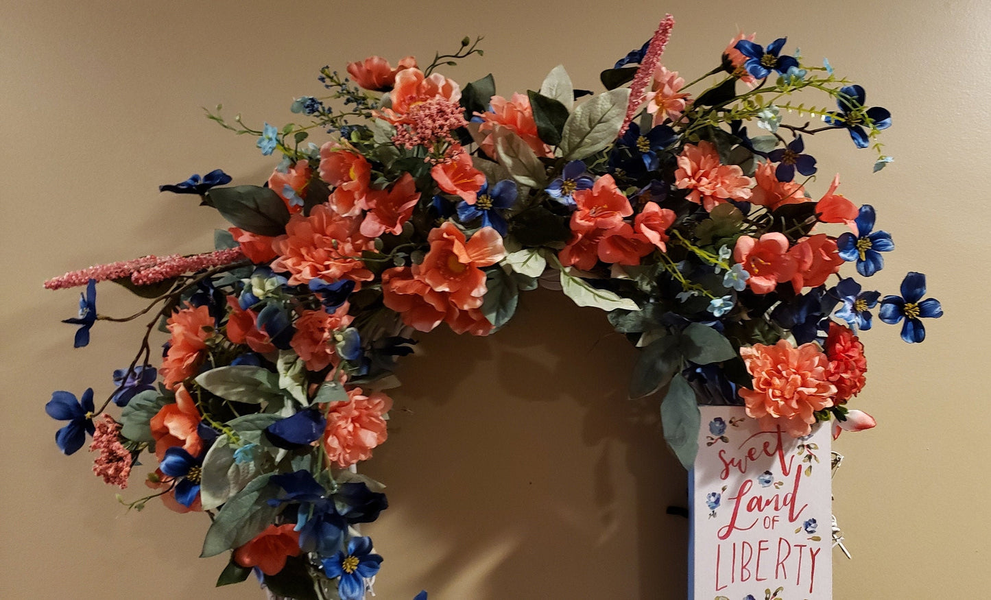 Patriotic Grapevine Wreath | 4th of July | Sweet Land of Liberty