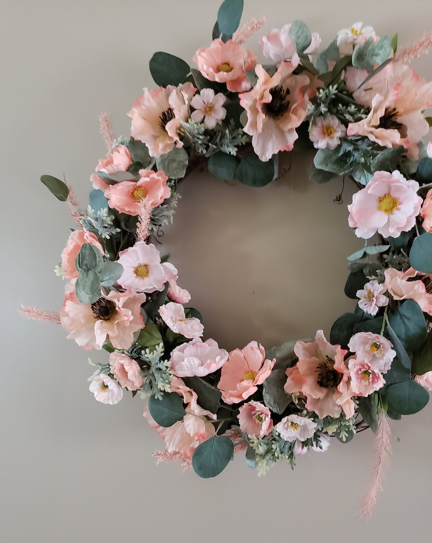 Pink Peony Wreath