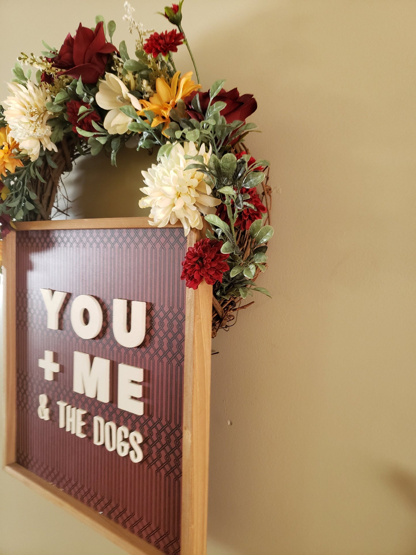 You + Me & the Dogs Wreath