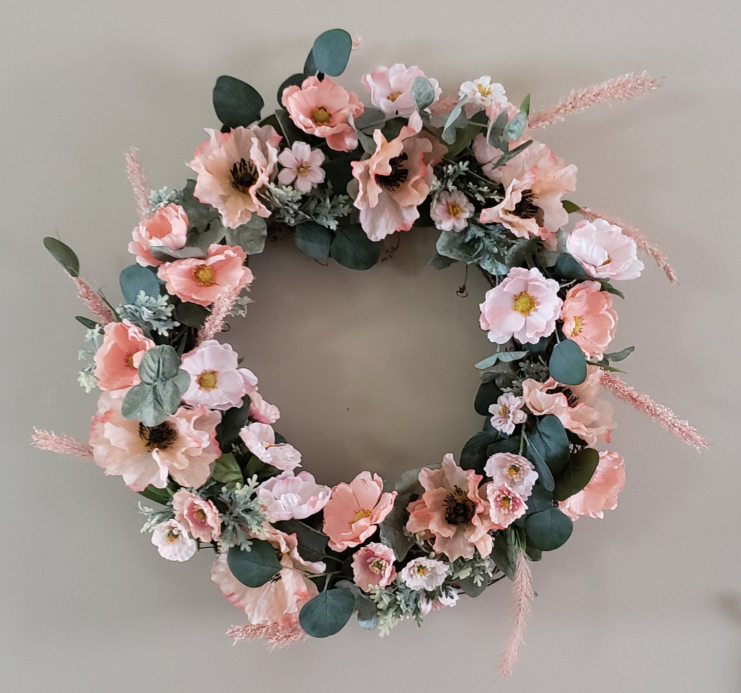 Pink Peony Wreath