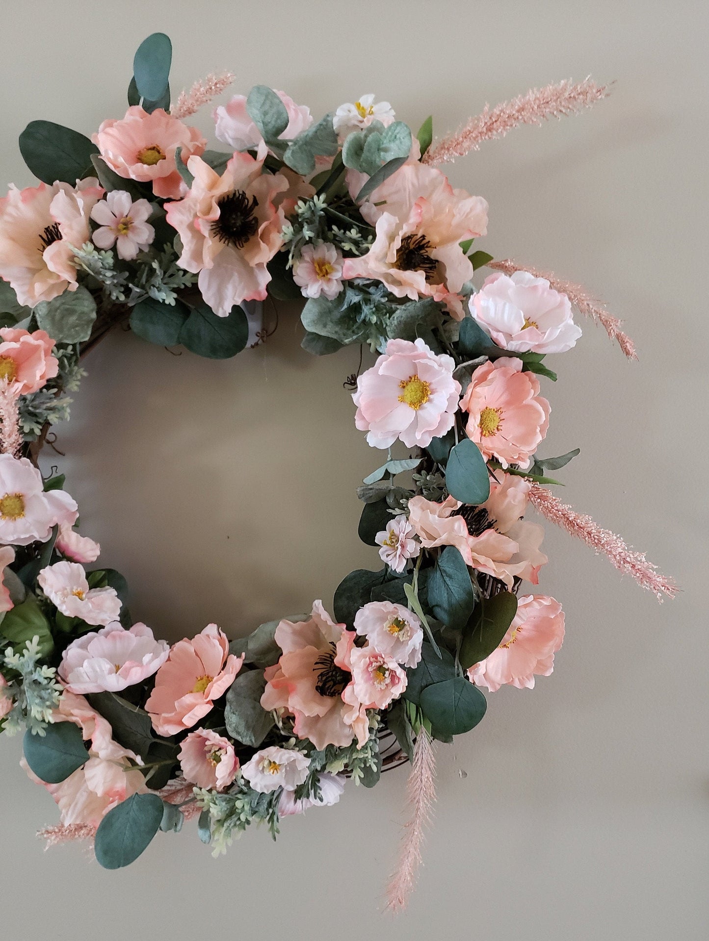 Pink Peony Wreath