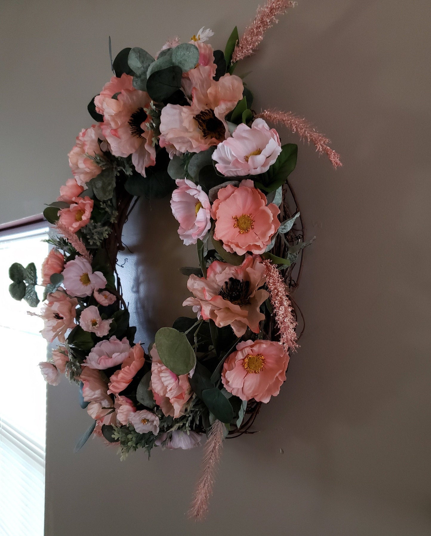 Pink Peony Wreath