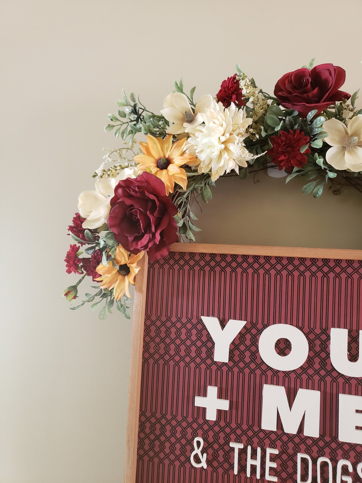 You + Me & the Dogs Wreath