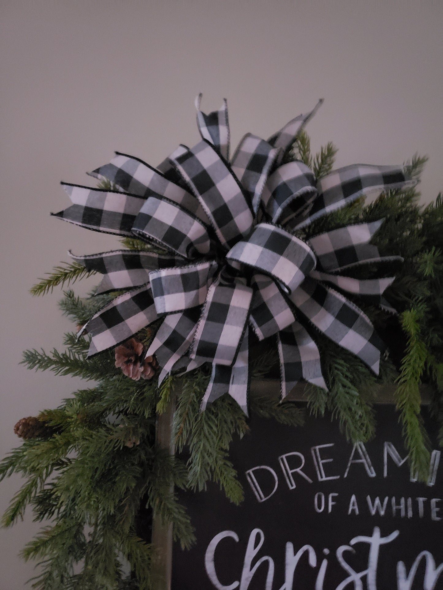 Dreaming of a White Christmas Evergreen Wreath