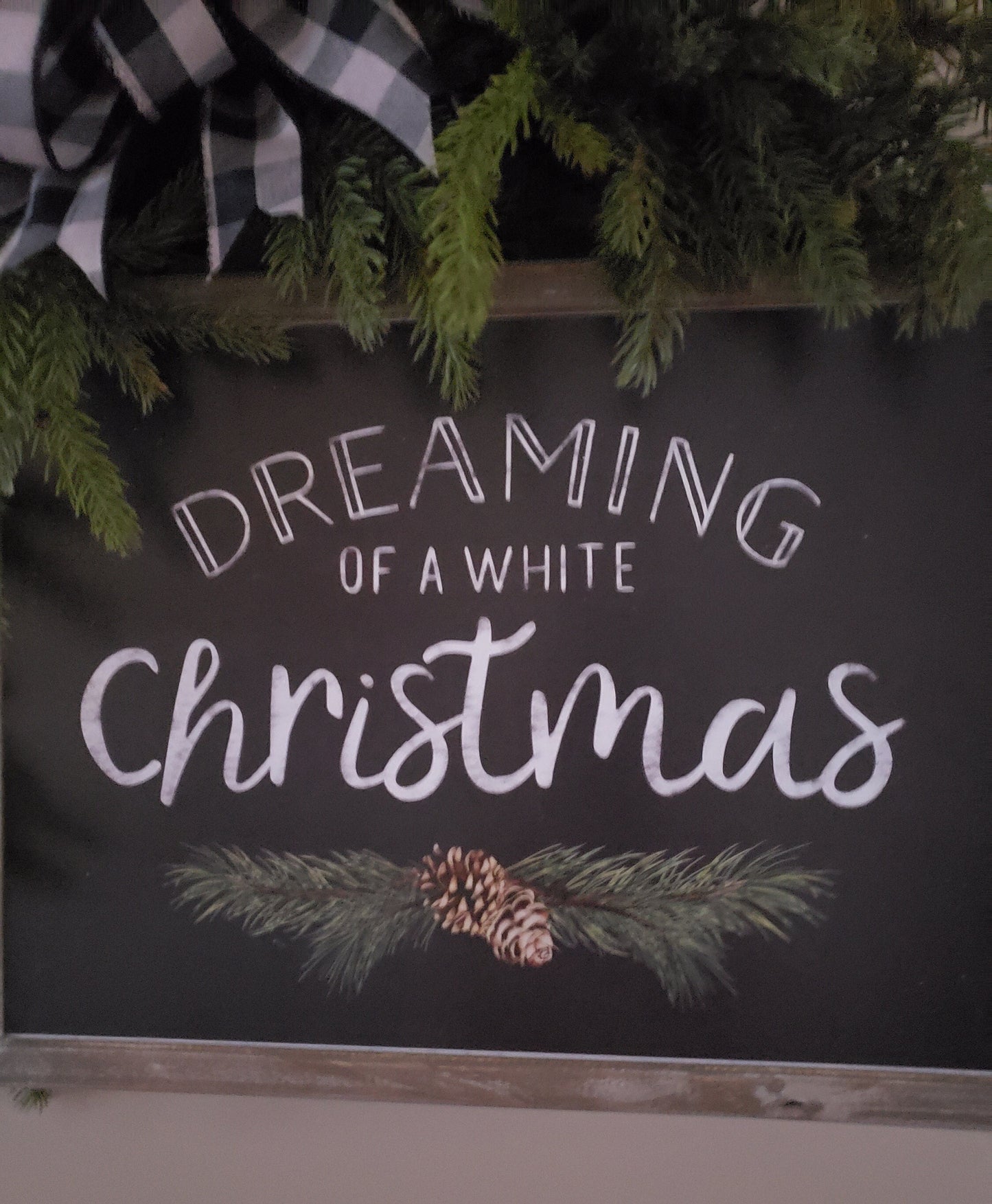 Dreaming of a White Christmas Evergreen Wreath