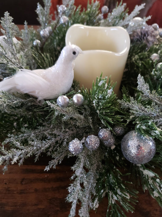 Winter Dove Candle Ring