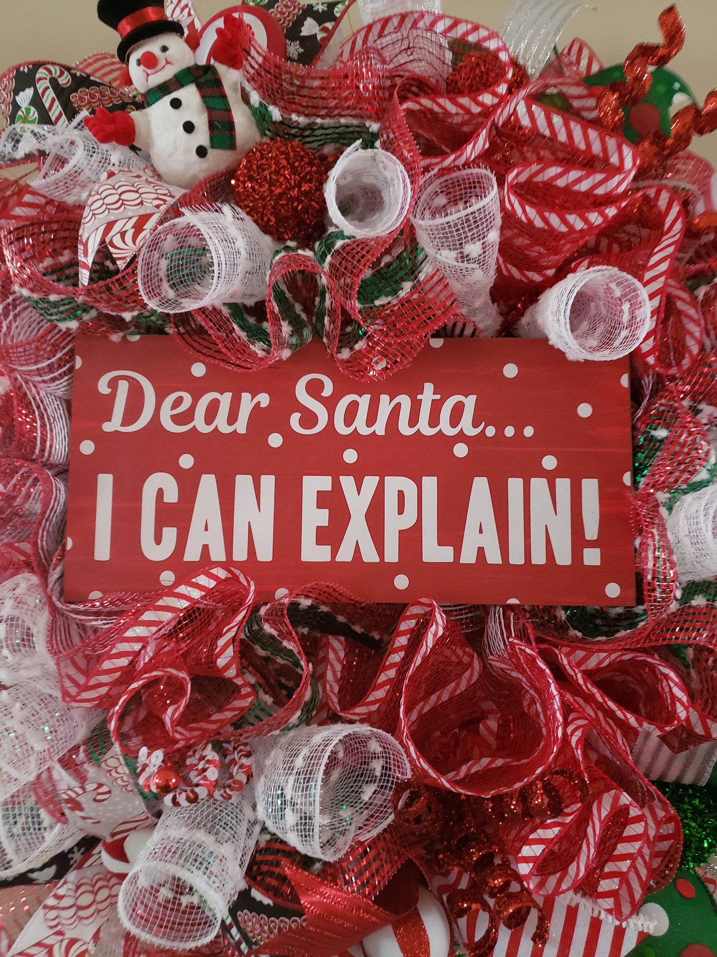 Dear Santa, I can explain deco mesh wreath