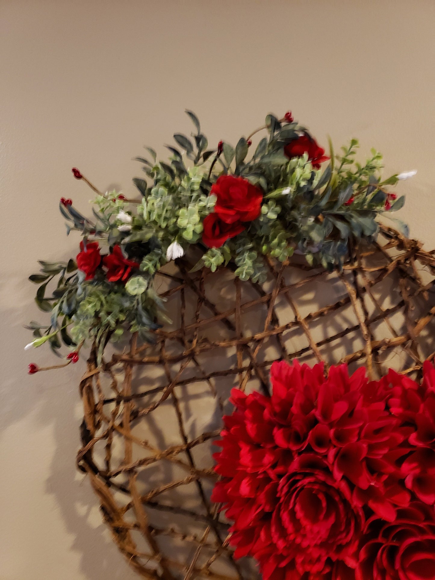 Rustic Valentine's Grapevine Wreath