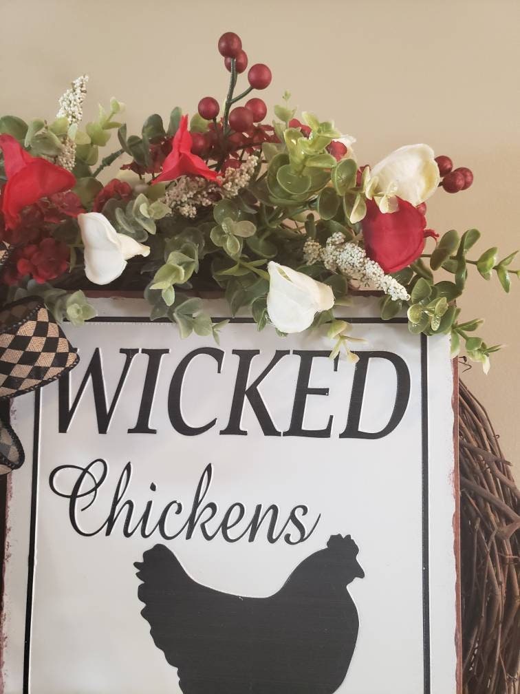 Wicked Chickens Lay Deviled Eggs Wreath