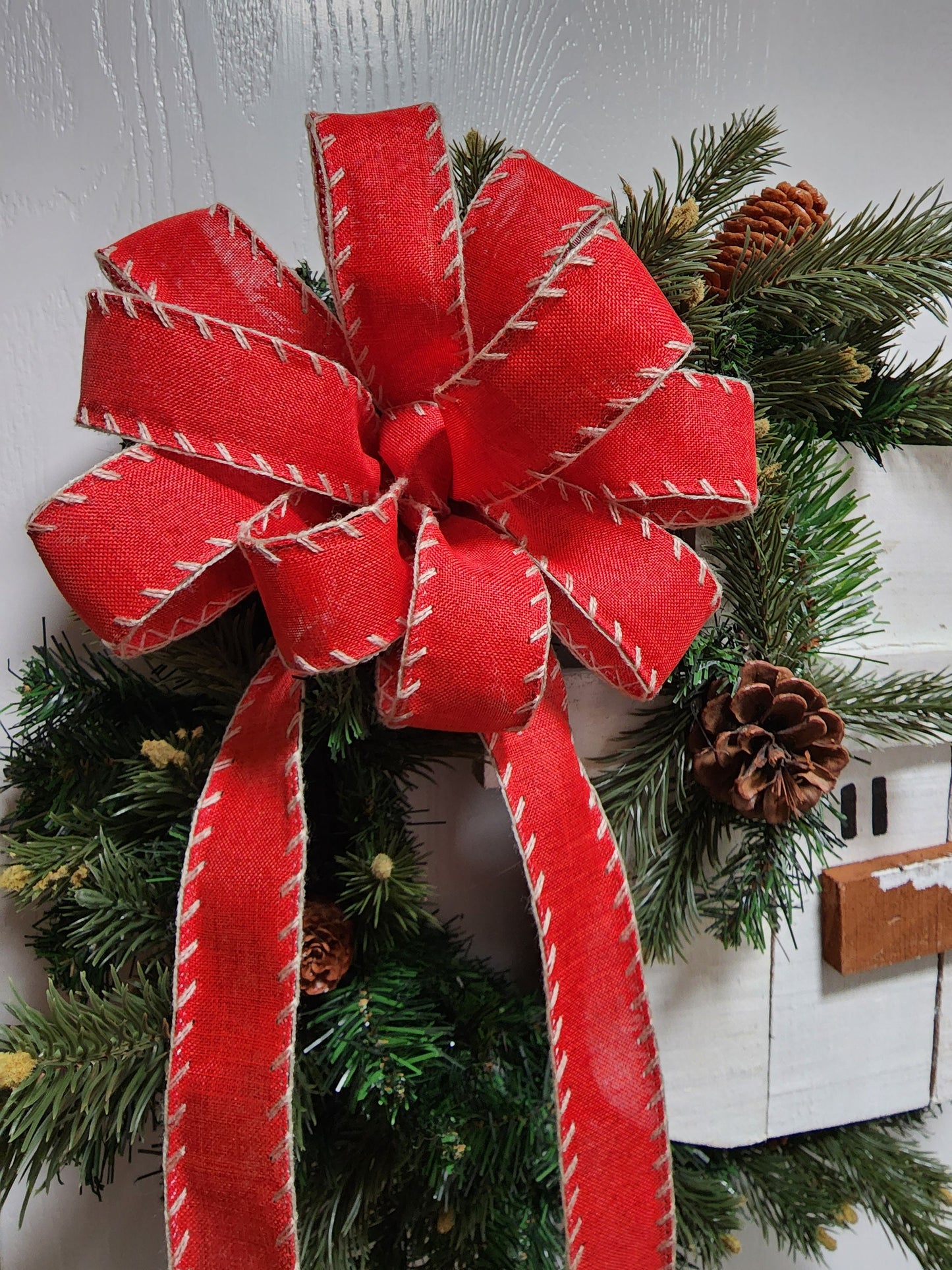 Rustic Wooden Snowman Wreath