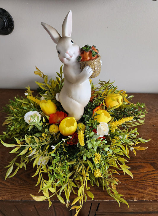 Carrot Carrying Bunny Centerpiece