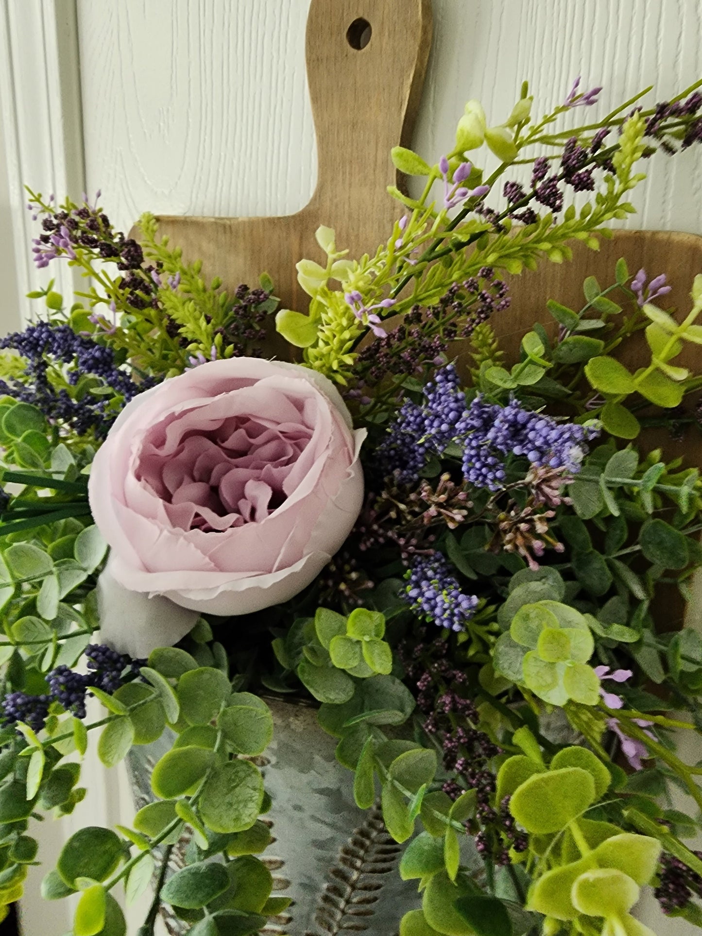 Purple Tea Rose Wall Planter Arrangement