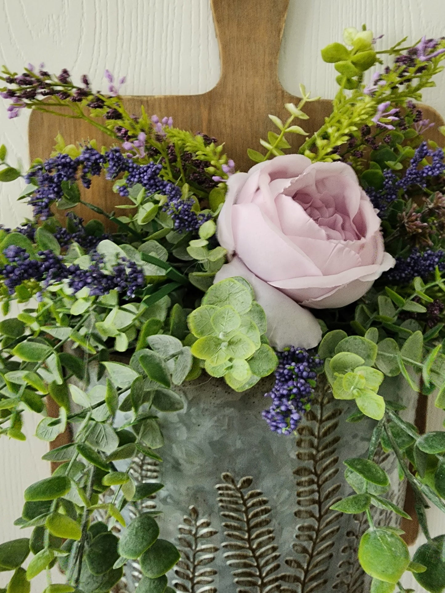 Purple Tea Rose Wall Planter Arrangement