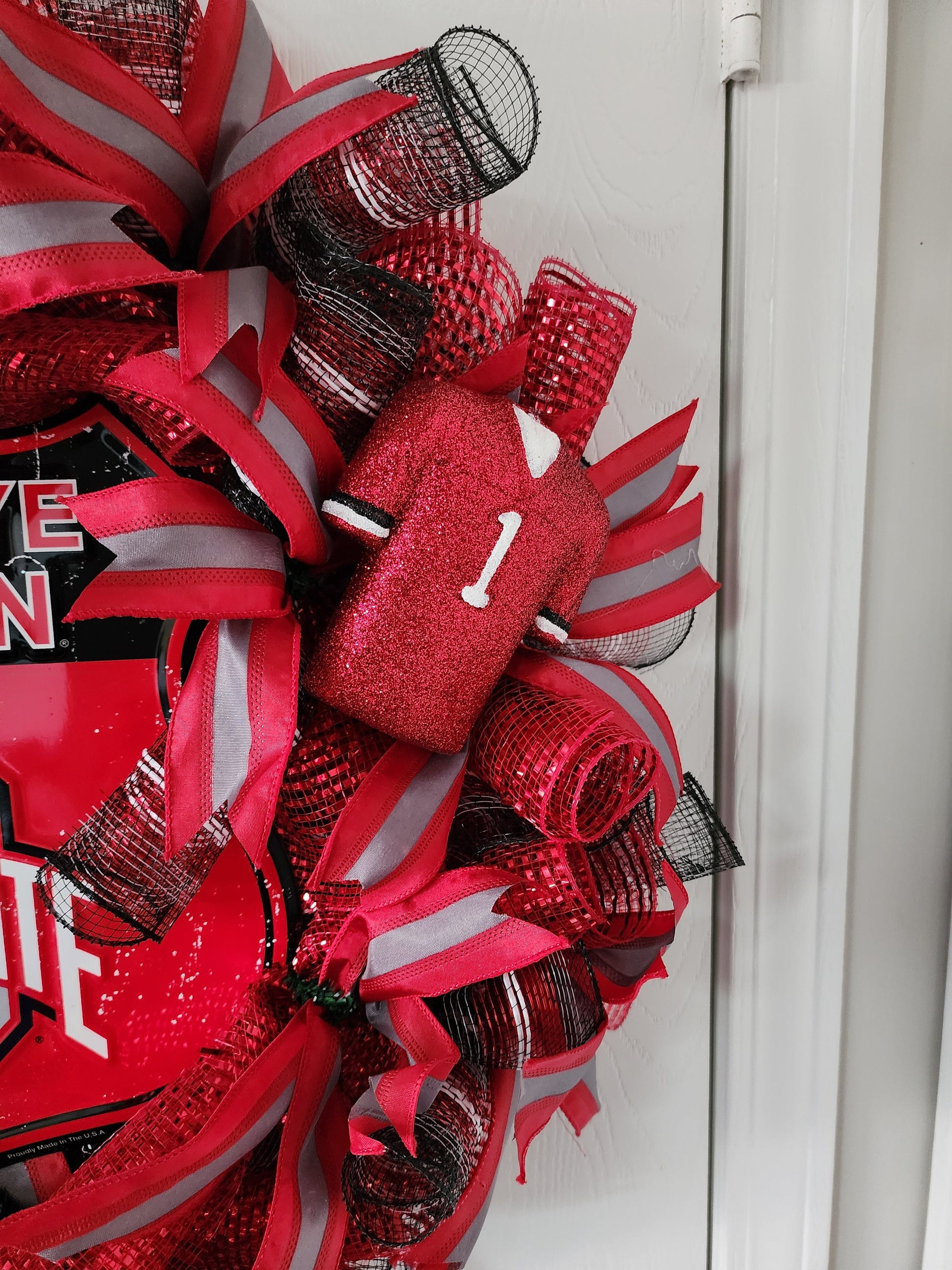 Ohio State Deco Mesh Wreath