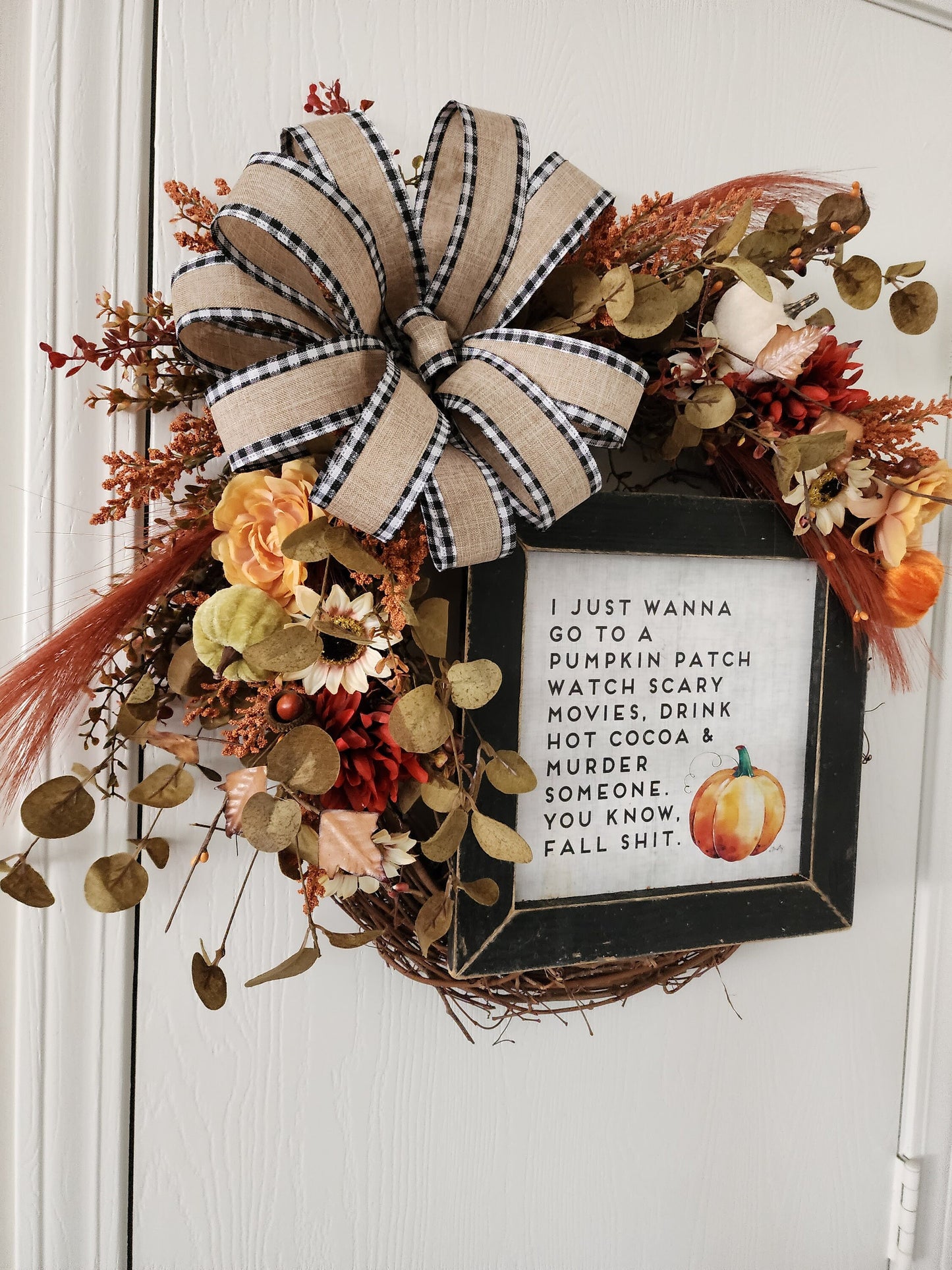 Fun Halloween/Fall Feeling Grapevine Wreath